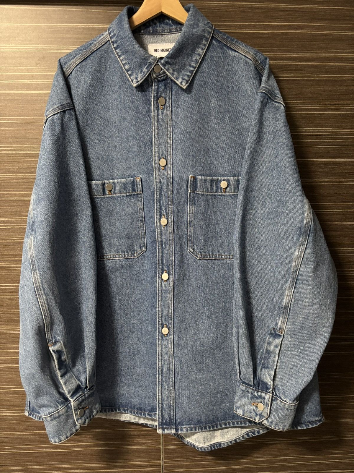 Hed Mayner Hed Mayner Blue Denim Shirt Size US S / EU 44-46 / 1 - 1 Thumbnail