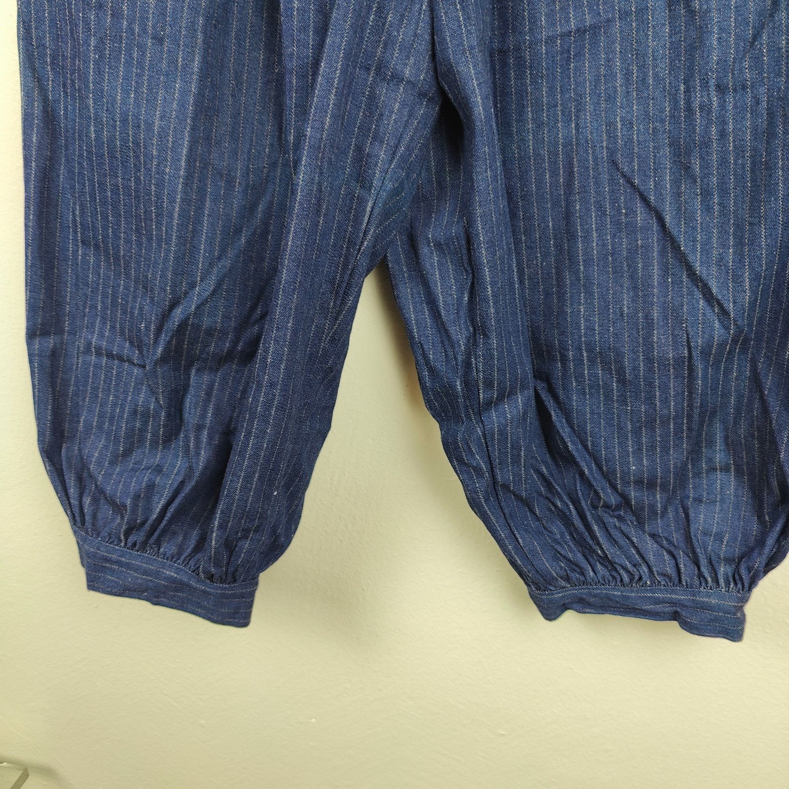 Other Vintage Via West Pants Womens Small Blue Barrel Striped Size 27" / US 4 / IT 40 - 4 Thumbnail