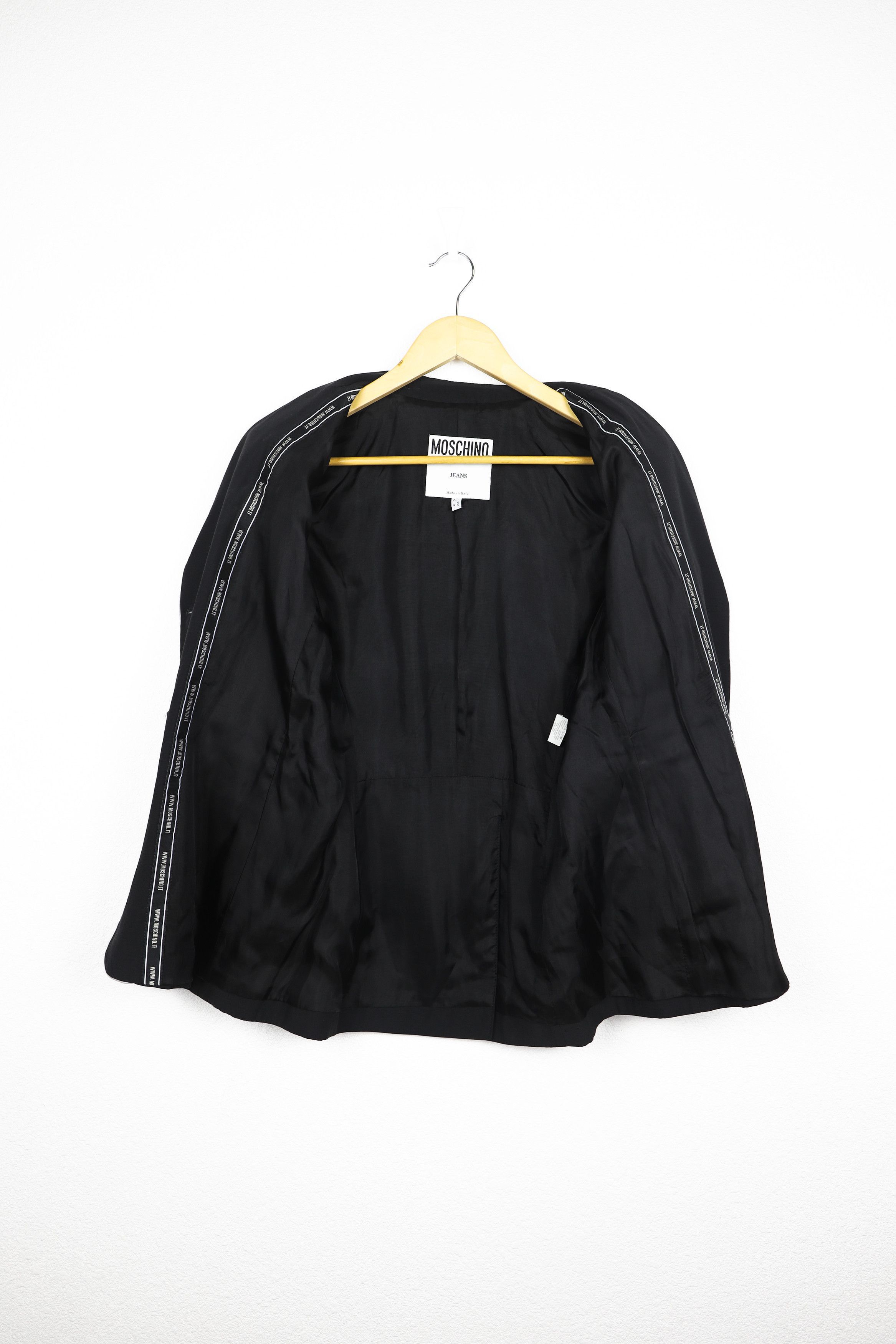 Moschino × Vintage Womens Moschino Сhiffon Reflective Details Blazer Jacket Size S / US 4 / IT 40 - 7 Thumbnail
