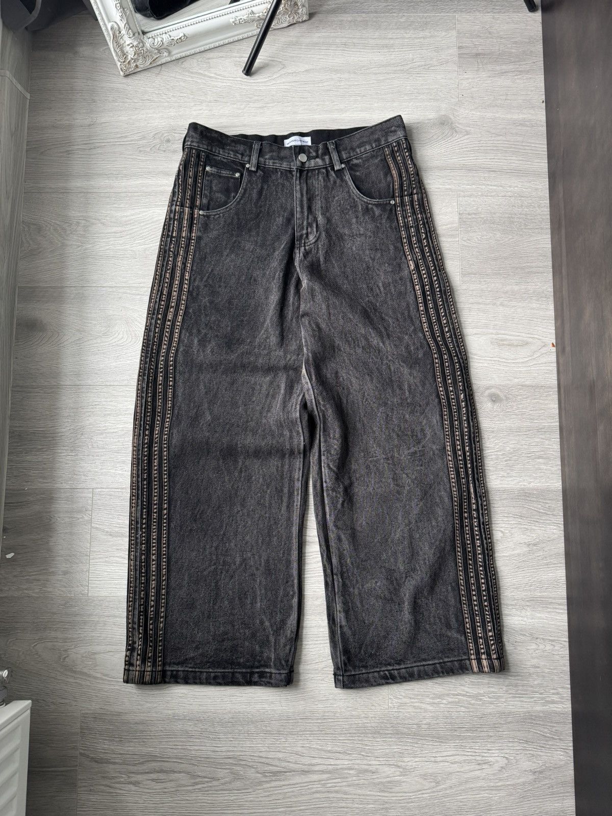 heaven can wait デニムショーツ ブラック HEAVEN CAN WAIT(ヘブン