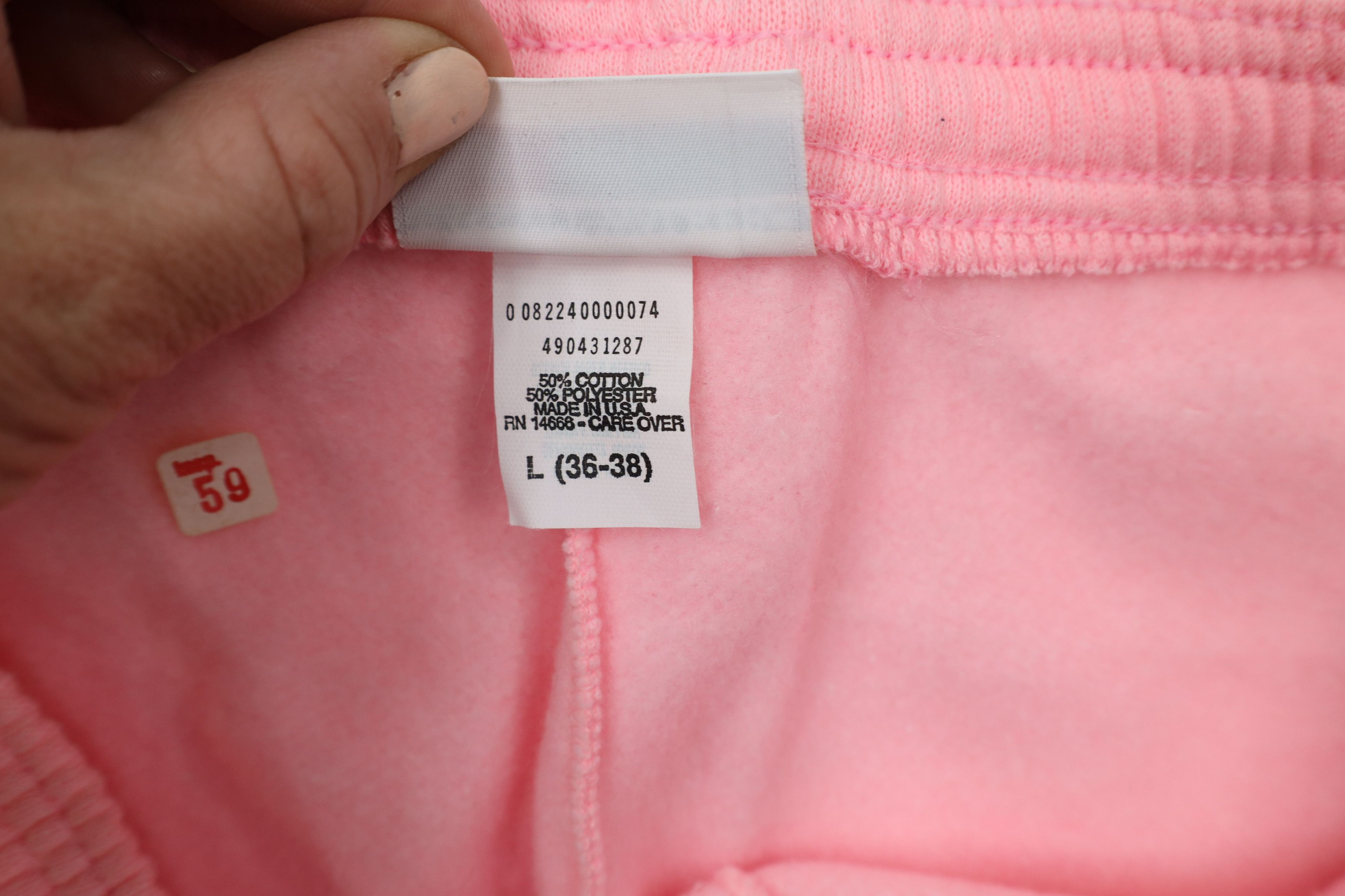 Vintage Deadstock Vintage 90s Streetwear Sweatpants Joggers Pink USA Size 30" / US 8 / IT 44 - 9 Thumbnail
