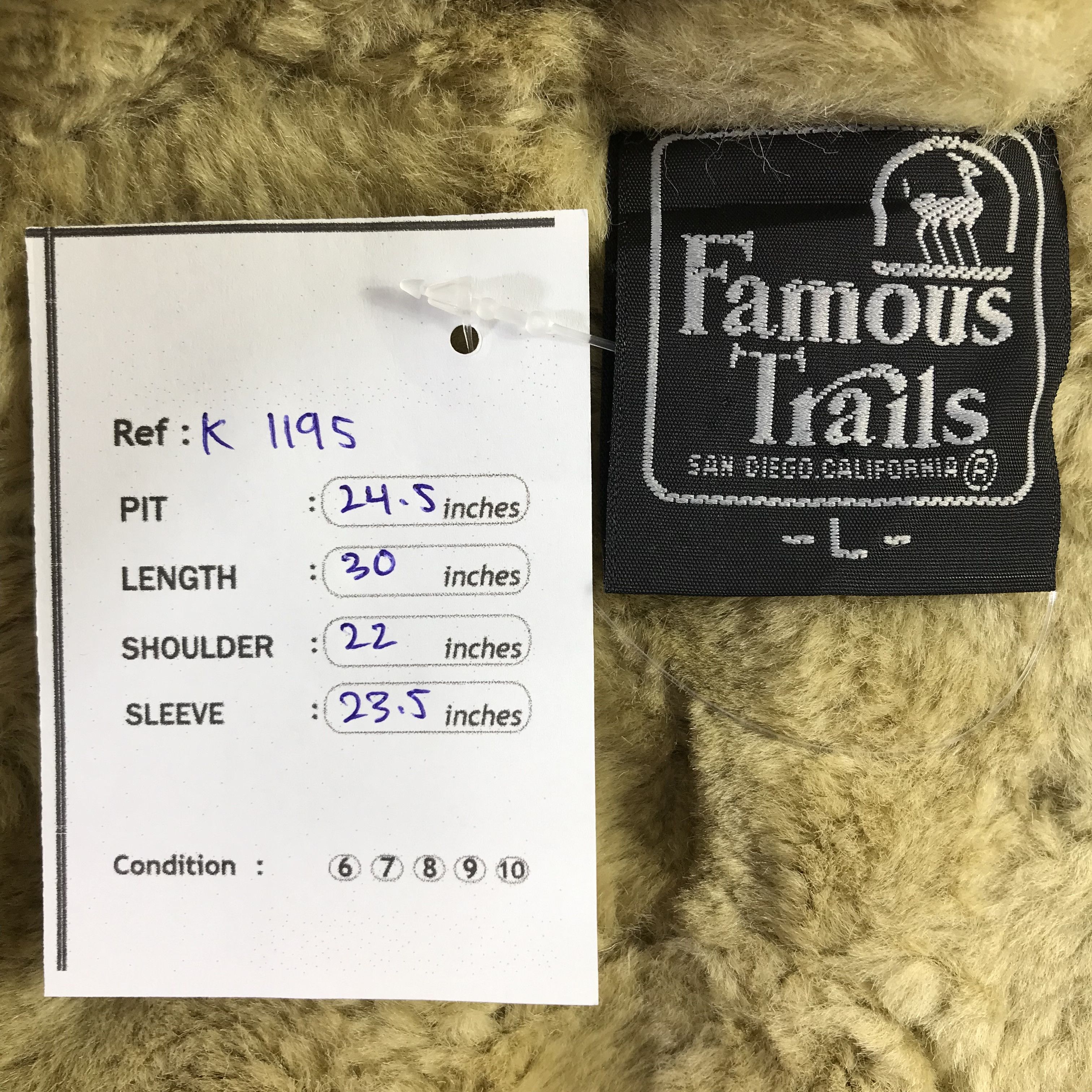 Japanese Brand Vintage Faux Suede Jacket Button Centigrade Faux Fur Jacket Size US L / EU 52-54 / 3 - 9 Thumbnail