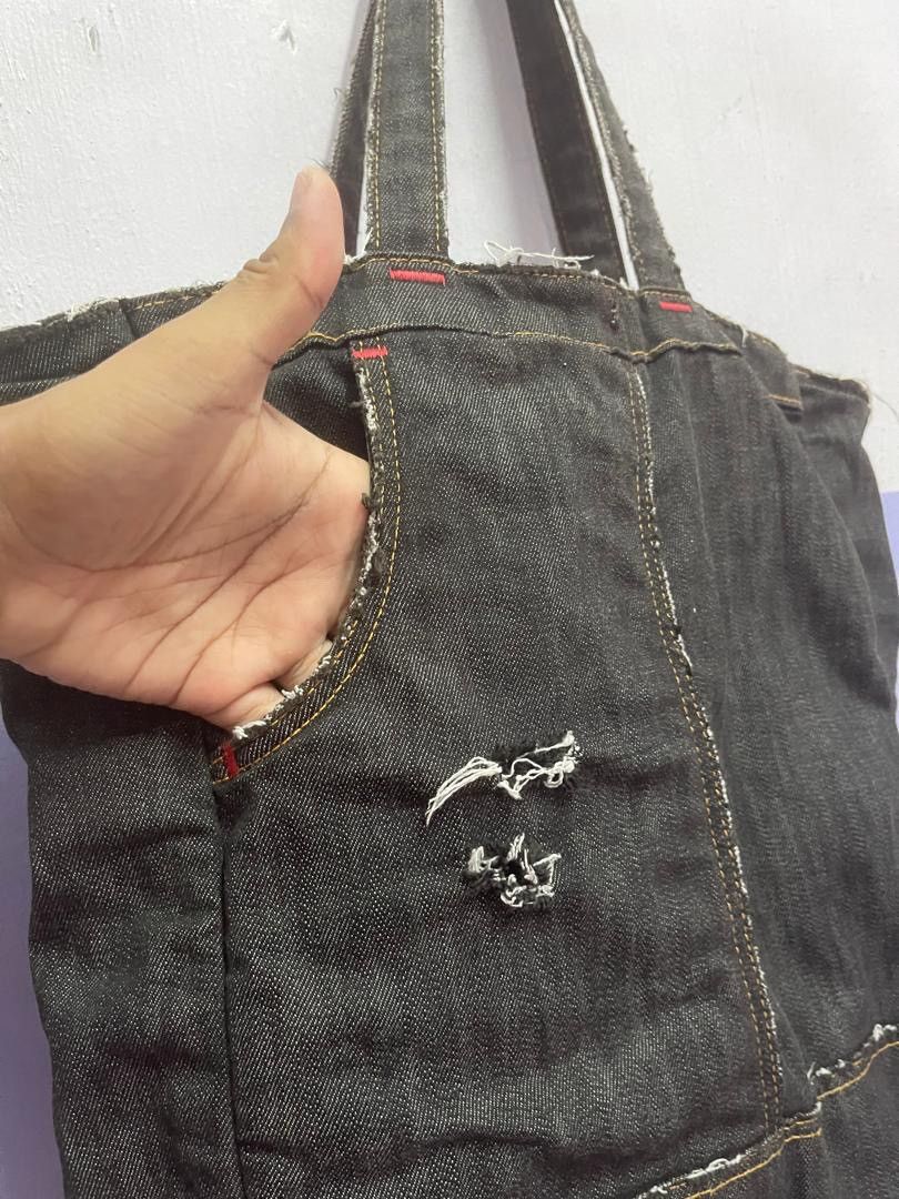 Tornado Mart Tornado Mart Denim Tote Bag Size ONE SIZE - 5 Thumbnail