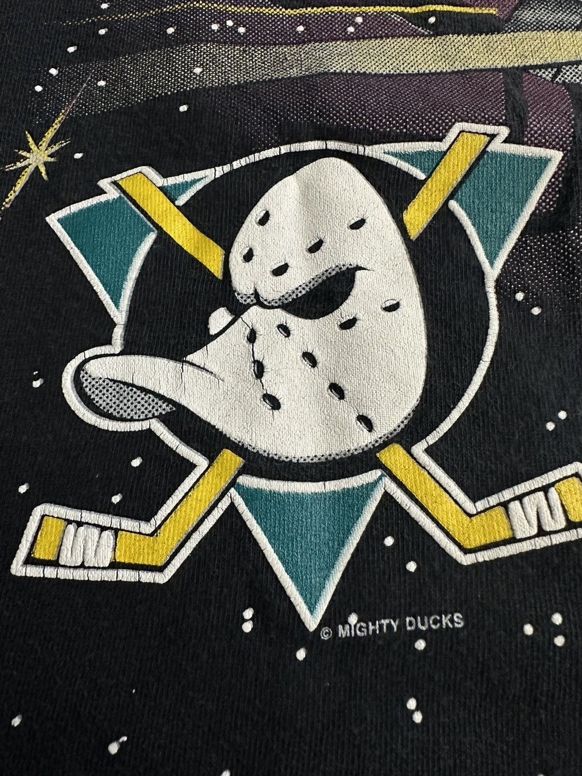 NHL × Vintage Vintage 90s Anaheim Mighty Ducks AOP Bulletin Athletic OSFA Size US XL / EU 56 / 4 - 11 Thumbnail