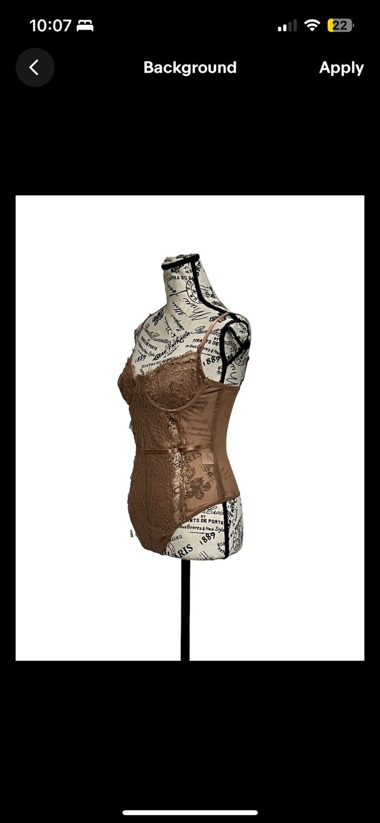 Designer Iris Tan Lace Sheer Thong Bodysuit Party Underwired M Brown Size M / US 6-8 / IT 42-44 - 2 Thumbnail