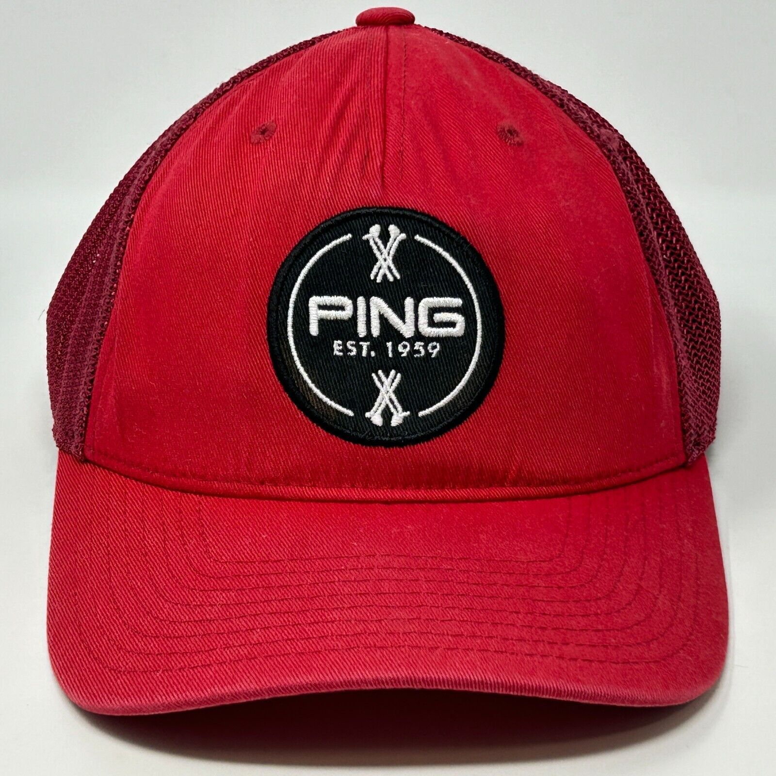 PING Ping Golf Patch Trucker Hat Baseball Cap Red Golfing Golfer Size ONE SIZE - 1 Thumbnail