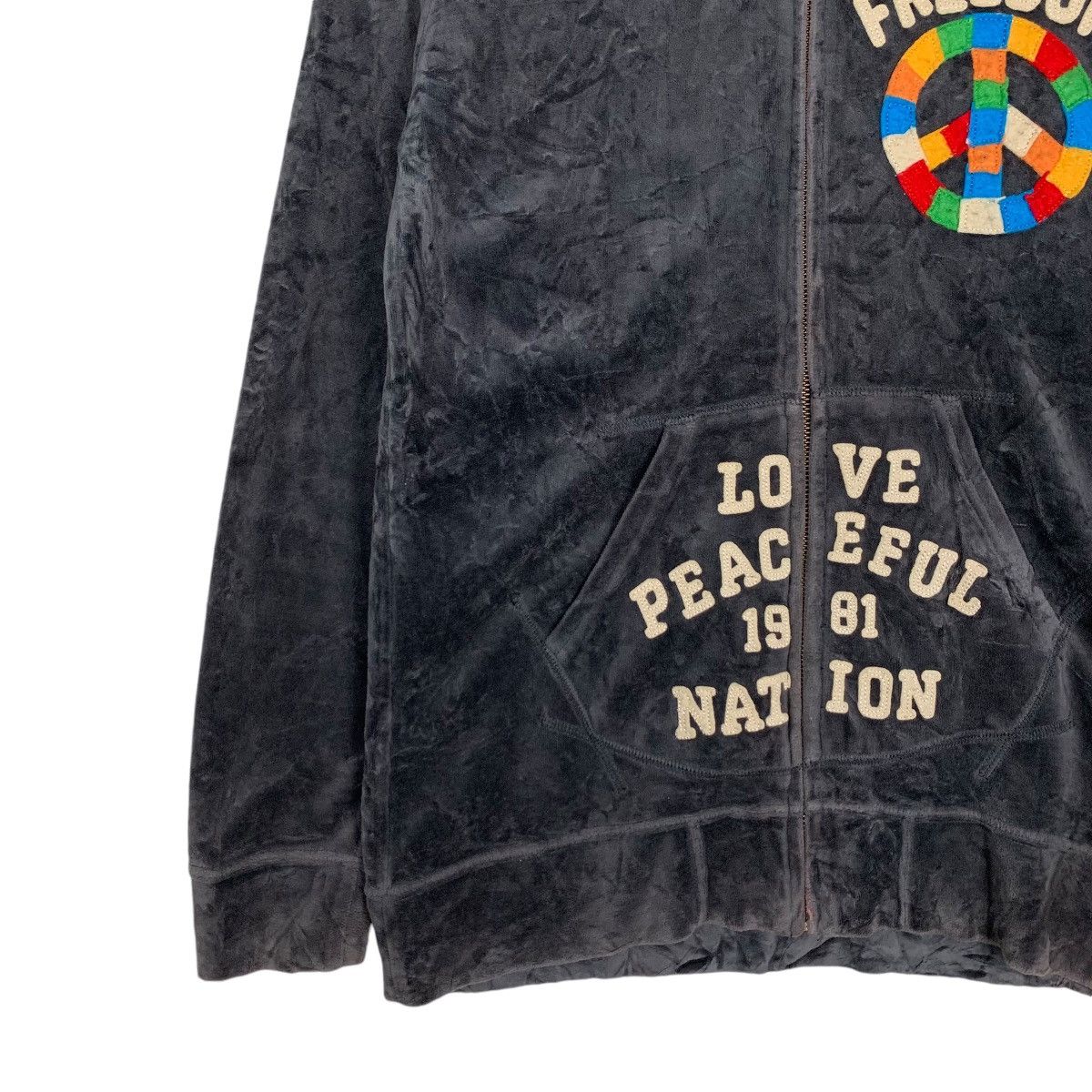 Japanese Brand ROUGH Union Made Freedom Velvet Zipper Hoodies #1545-C69 Size US M / EU 48-50 / 2 - 6 Thumbnail