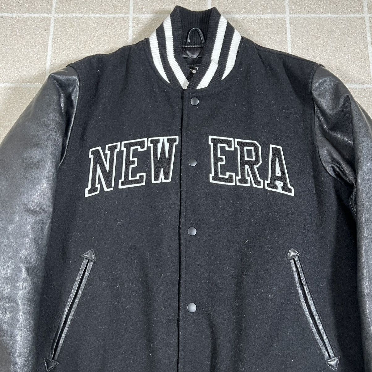 New Era New Era Varsity Jacket Spell Out Letterman Coat Men L Black Size US L / EU 52-54 / 3 - 2 Thumbnail