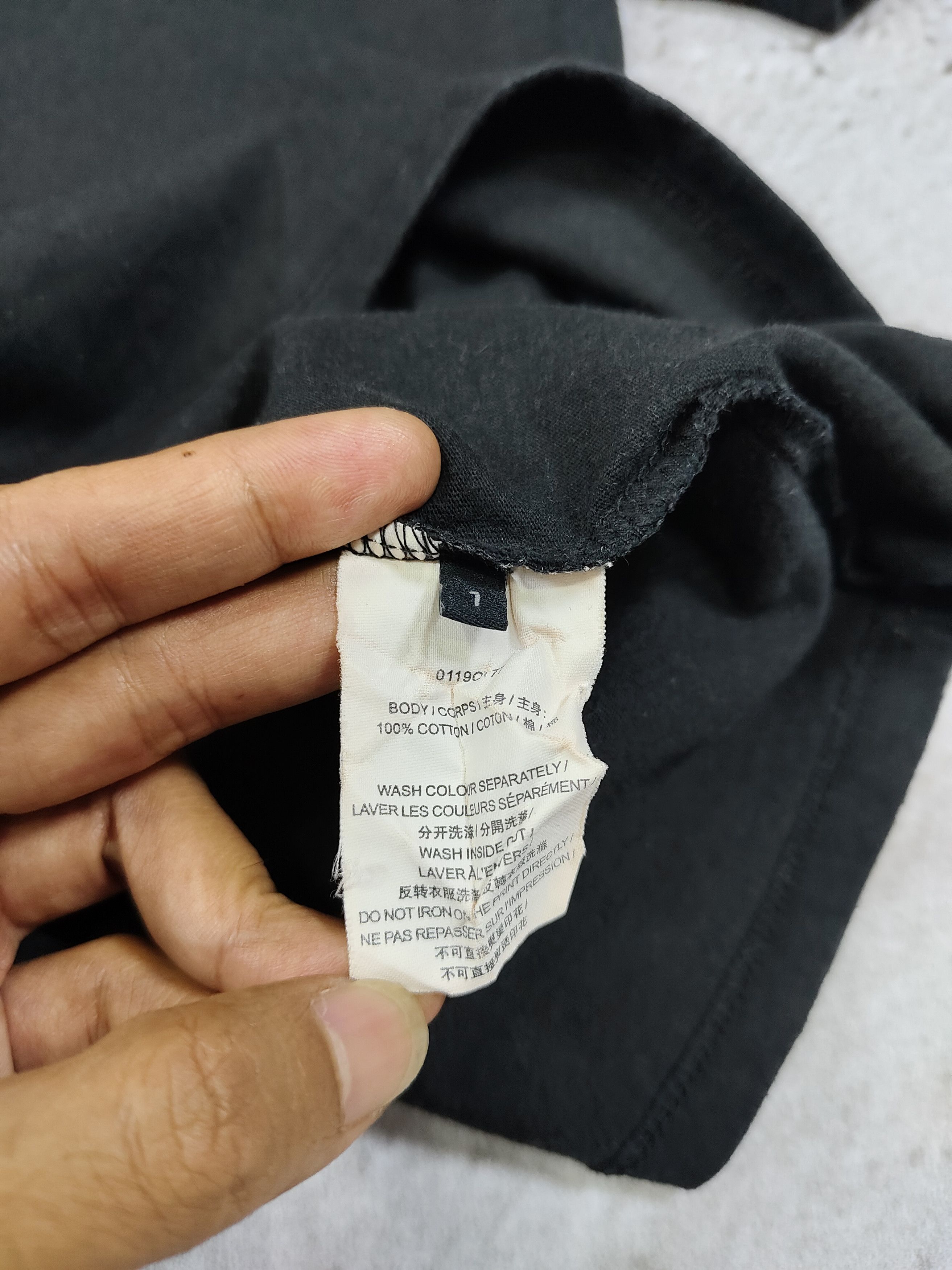 agnes b. 2000s Agnes B- Script Logo French Designer Minimalist Tee Size L / US 10 / IT 46 - 6 Thumbnail