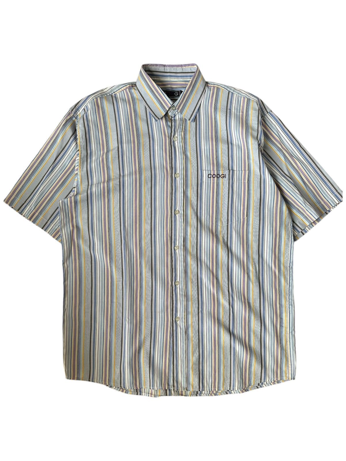 Coogi Coogi formal stripe multicolor shirt short sleeve Size US XXL / EU 58 / 5 - 1 Thumbnail