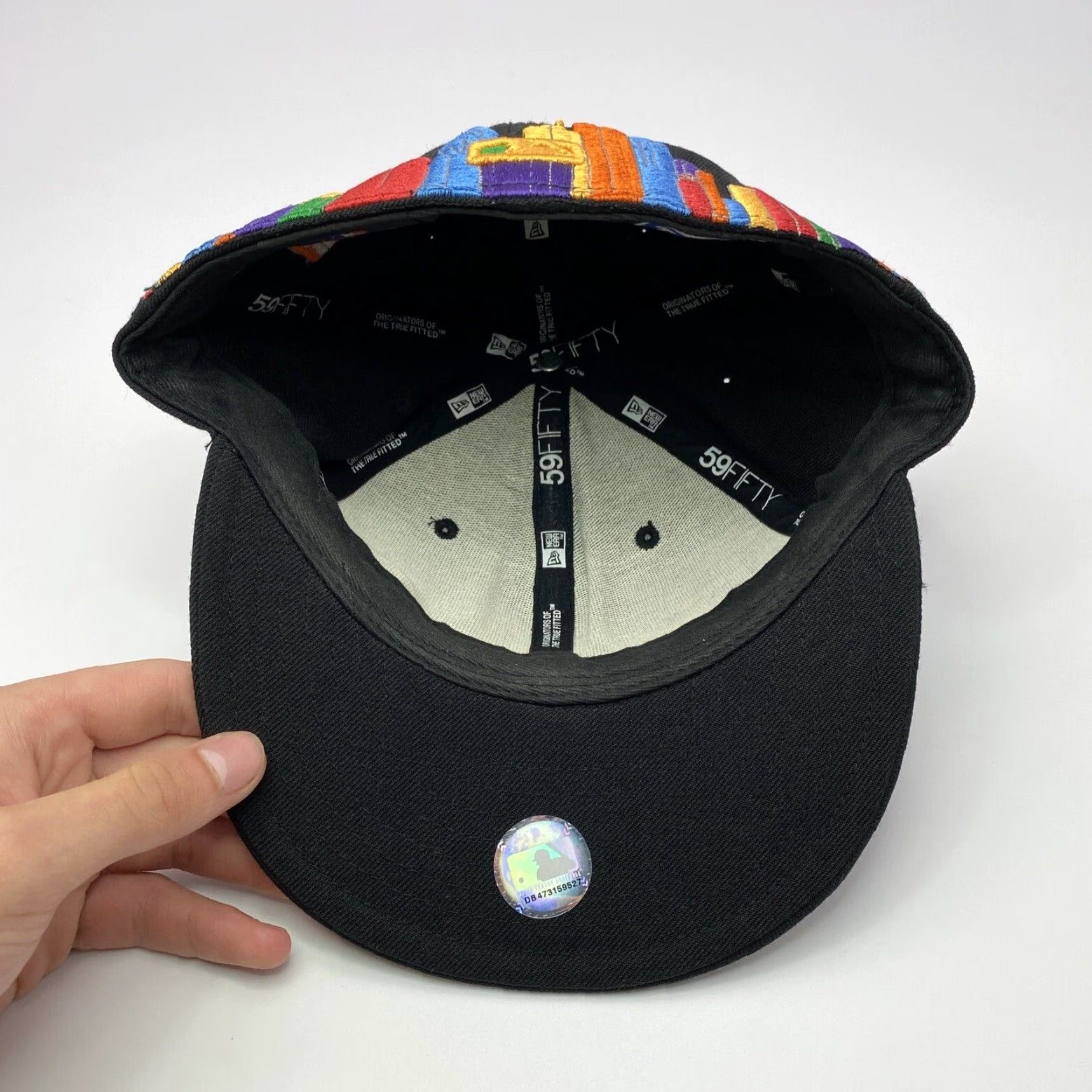 New Era VINTAGE New Era Houston Astros City Skyline Fitted Hat 7 Black 100% Wool Sports Mens Size ONE SIZE - 5 Thumbnail