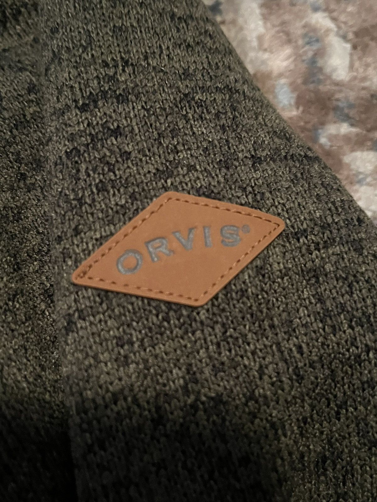 Orvis Orvis Olive Green Mens Quarterzip Sweater Size US L / EU 52-54 / 3 - 3 Thumbnail