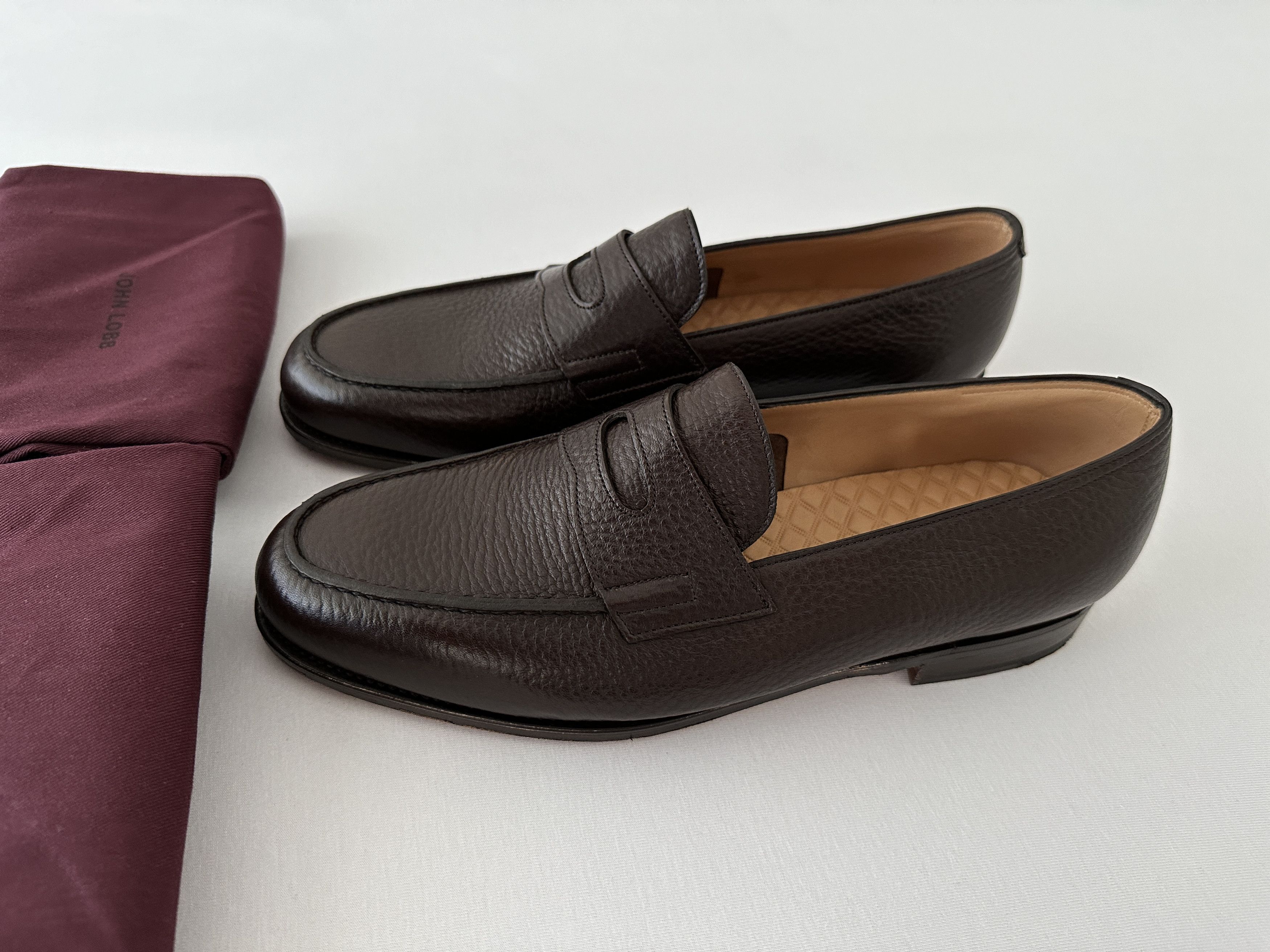 John Lobb Lopez Loafers Moorland Grain Leather Size US 9 / EU 42 - 4 Thumbnail