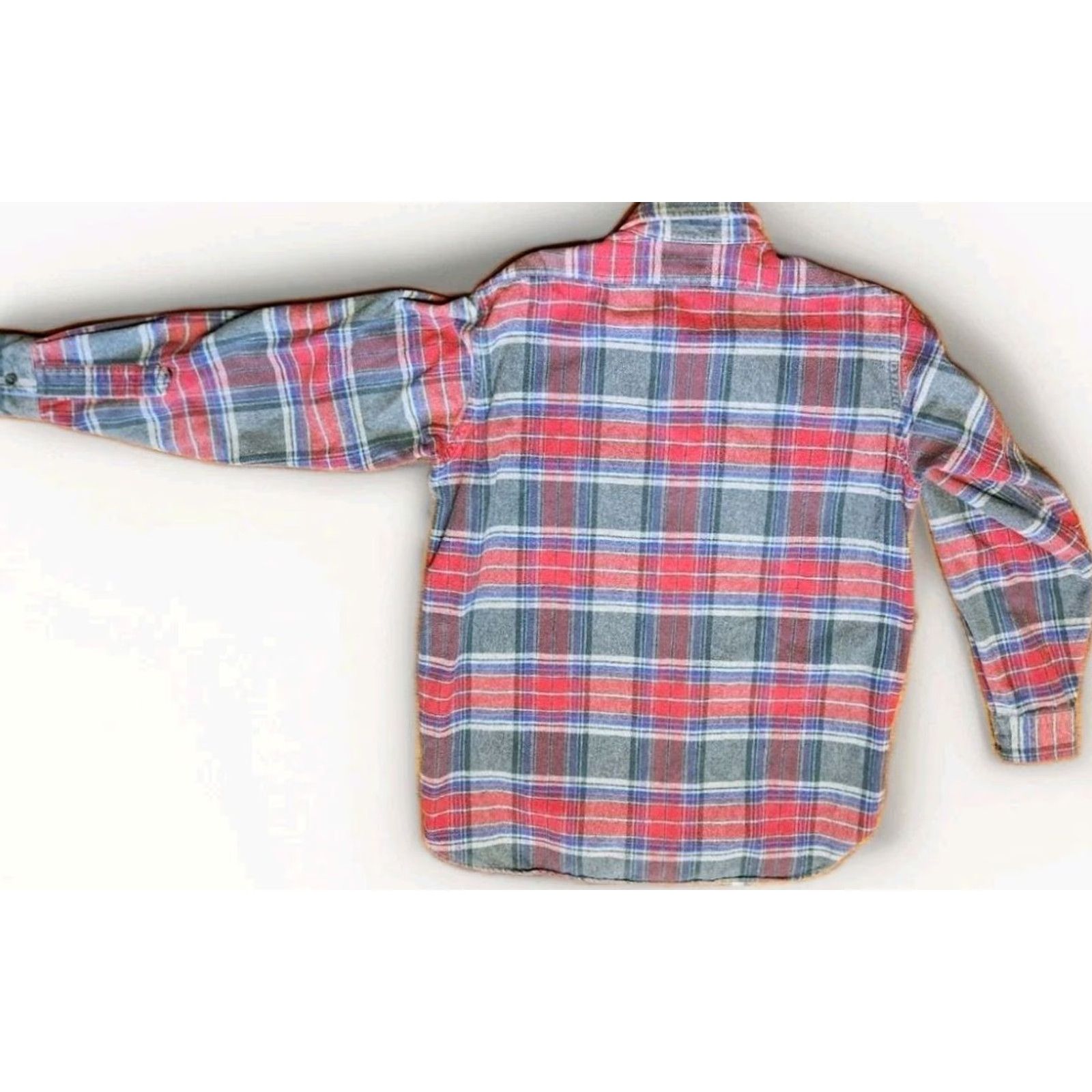 Vintage VINTAGE LL BEAN Chamois Cloth Shirt Mens LT Tall Red Plaid USA MADE Button-Up Flannel Long Sleeve Cotton Size US L / EU 52-54 / 3 - 2 Thumbnail