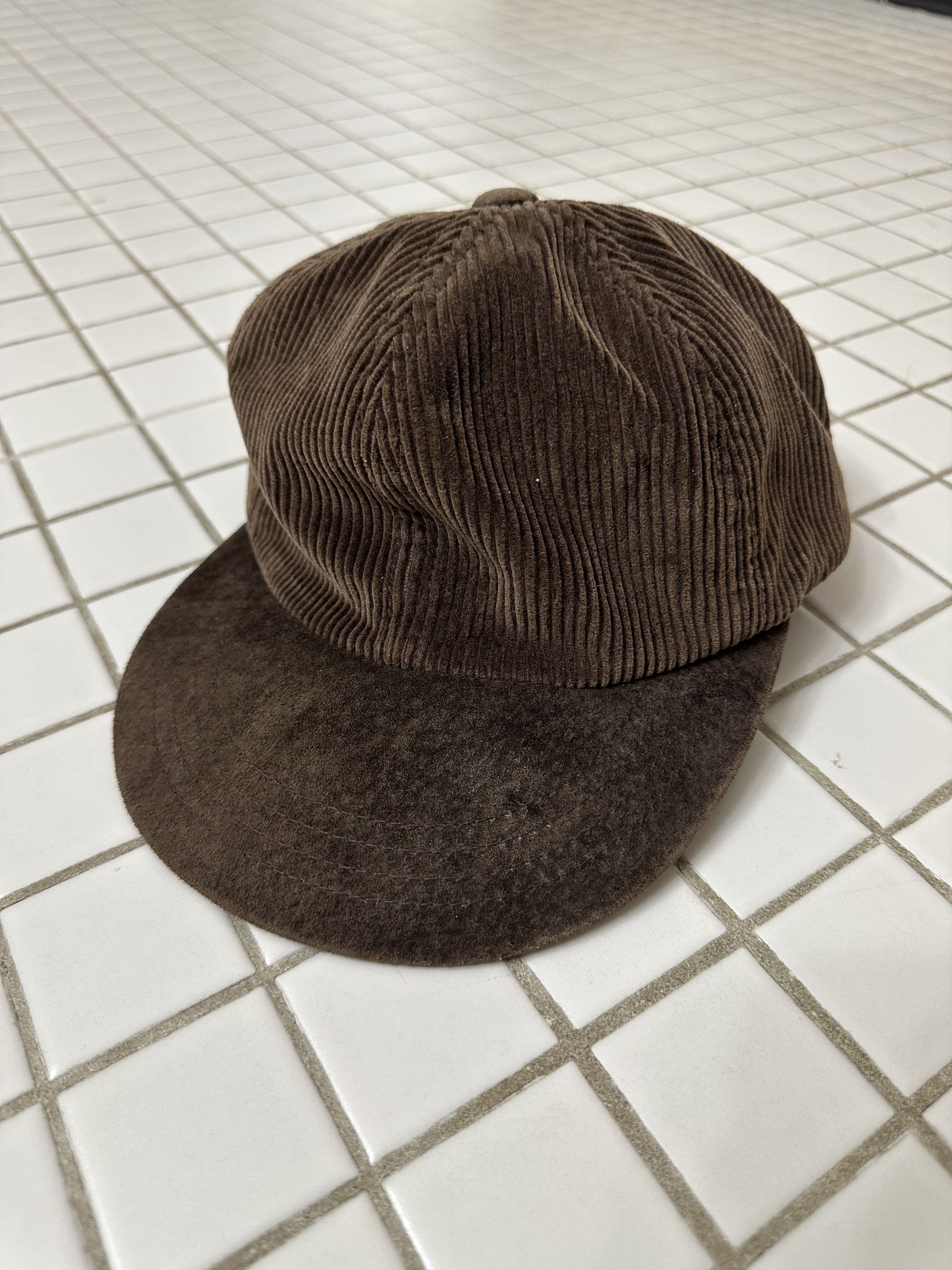Corduroy Hat w/ Suede Brim