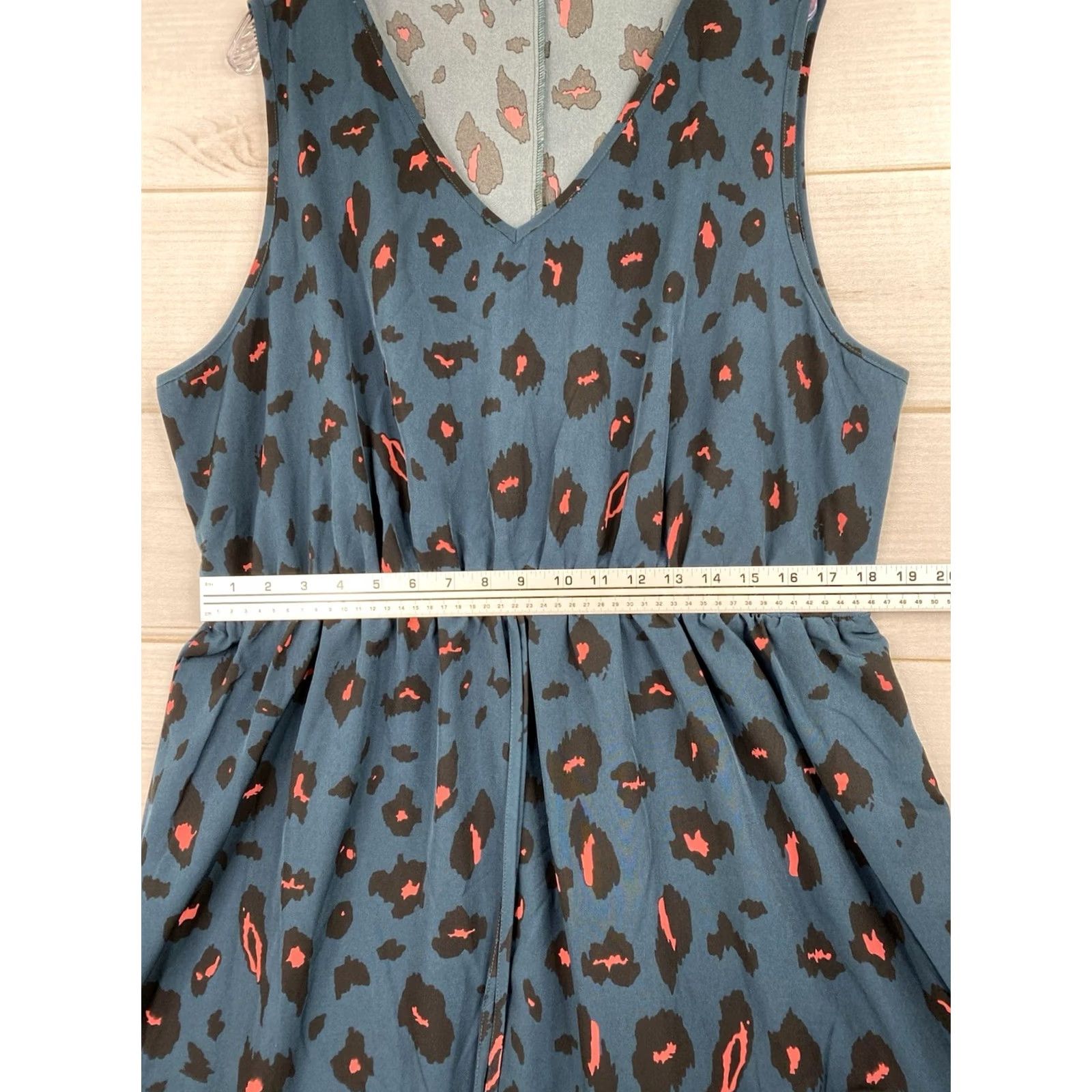 Shein SheIn Dress Women 4XL Blue Animal Print Sleeveless V-Neck Chiffon Midi Casual Formal Party/Cocktail Sleeveless Dress 4XL Womens Size XXL / US 16-18 / IT 52-54 - 6 Thumbnail