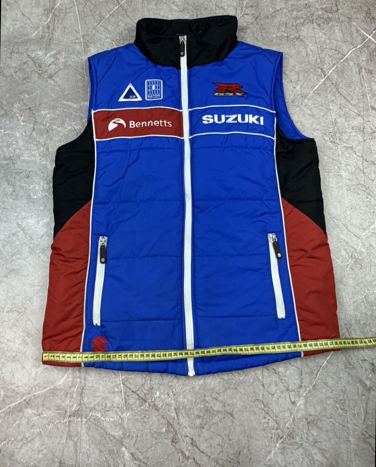 Formula 1 Suzuki GSXR Tyco TAS Racing Blue Motorcycle Fleece Vest Size US M / EU 48-50 / 2 - 10 Thumbnail