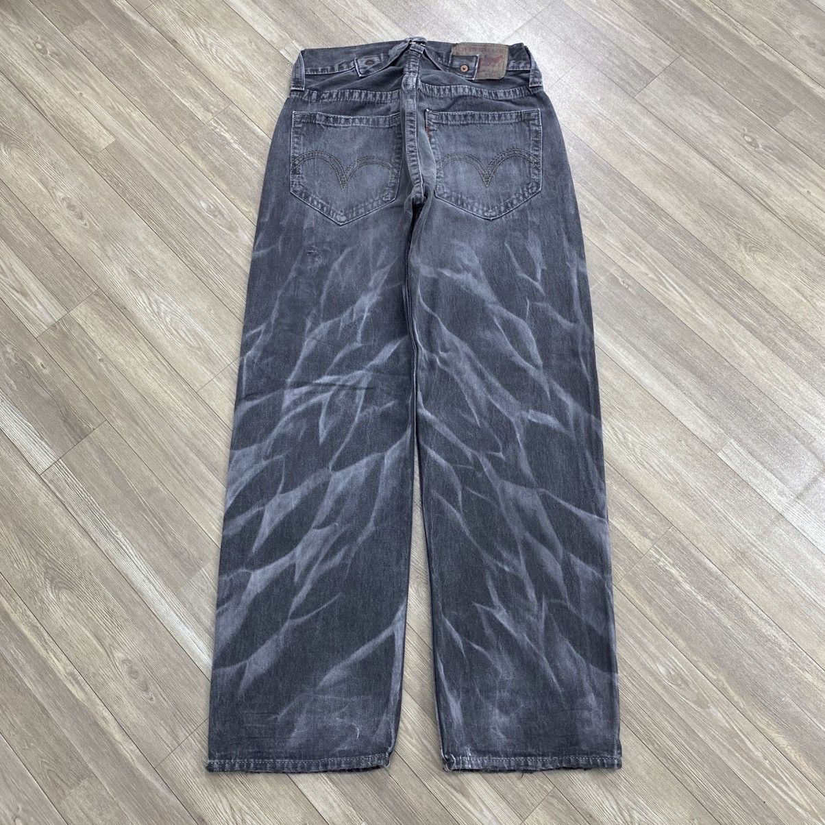 Levi's Vintage Clothing Y2K Vintage Levis Clawmark Grunge Black Faded Baggy Jeans Size US 27 - 14 Thumbnail