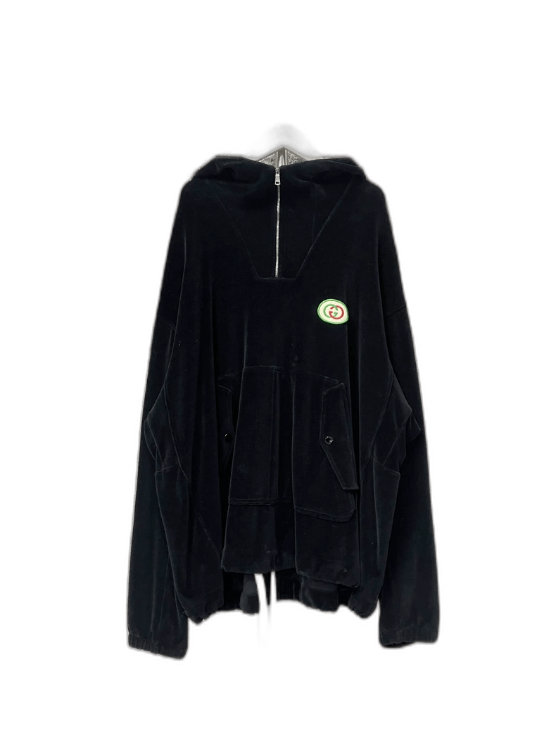 Gucci Gucci Velvet Half-Zip Hoodie Size US M / EU 48-50 / 2 - 1 Thumbnail