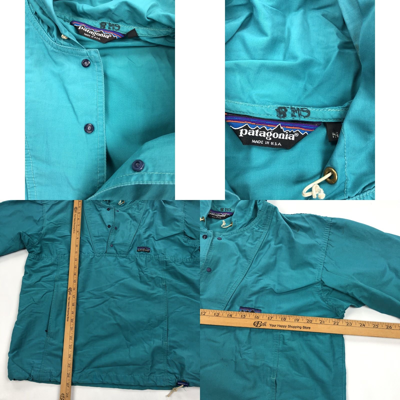 Patagonia VINTAGE Patagonia Anorak Jacket Mens M Teal Hooded Windbreaker USA 80s Outdoor Retro 90s Jacket Size US M / EU 48-50 / 2 - 8 Thumbnail