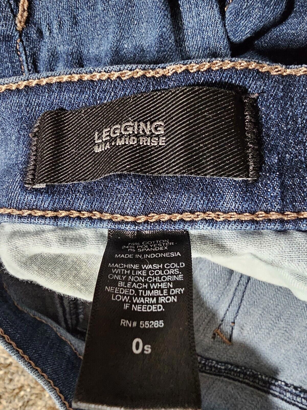 Express Express Women's Jeans Mia Mid Rise Legging Size 0S Size 25" / US 0 / IT 36 - 3 Thumbnail