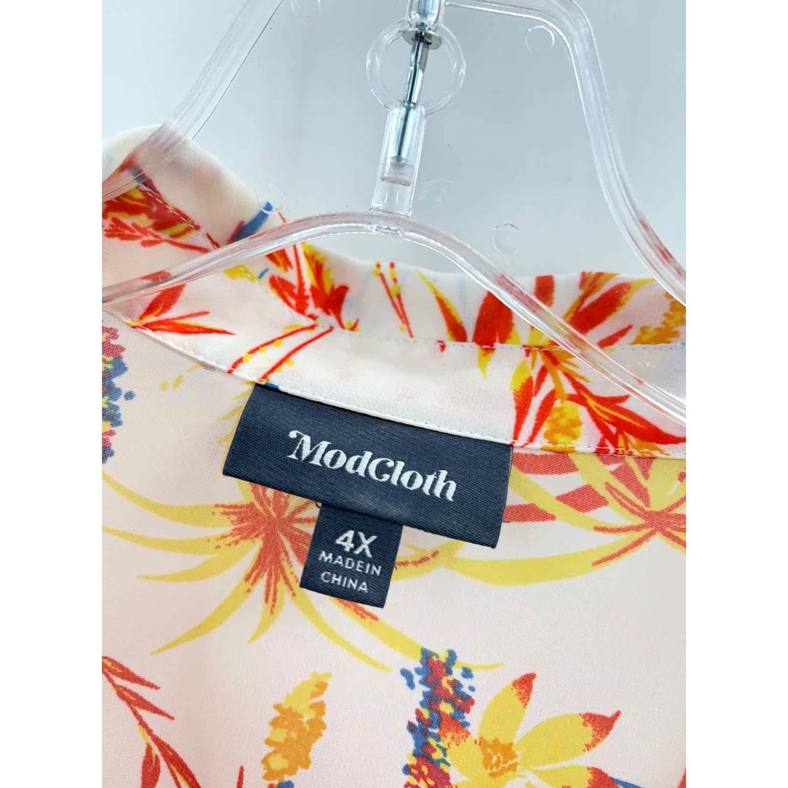 Vintage Pre-Owned ModCloth White Button Down 4X Plus Shirt Womens Size XXL / US 16-18 / IT 52-54 - 2 Thumbnail