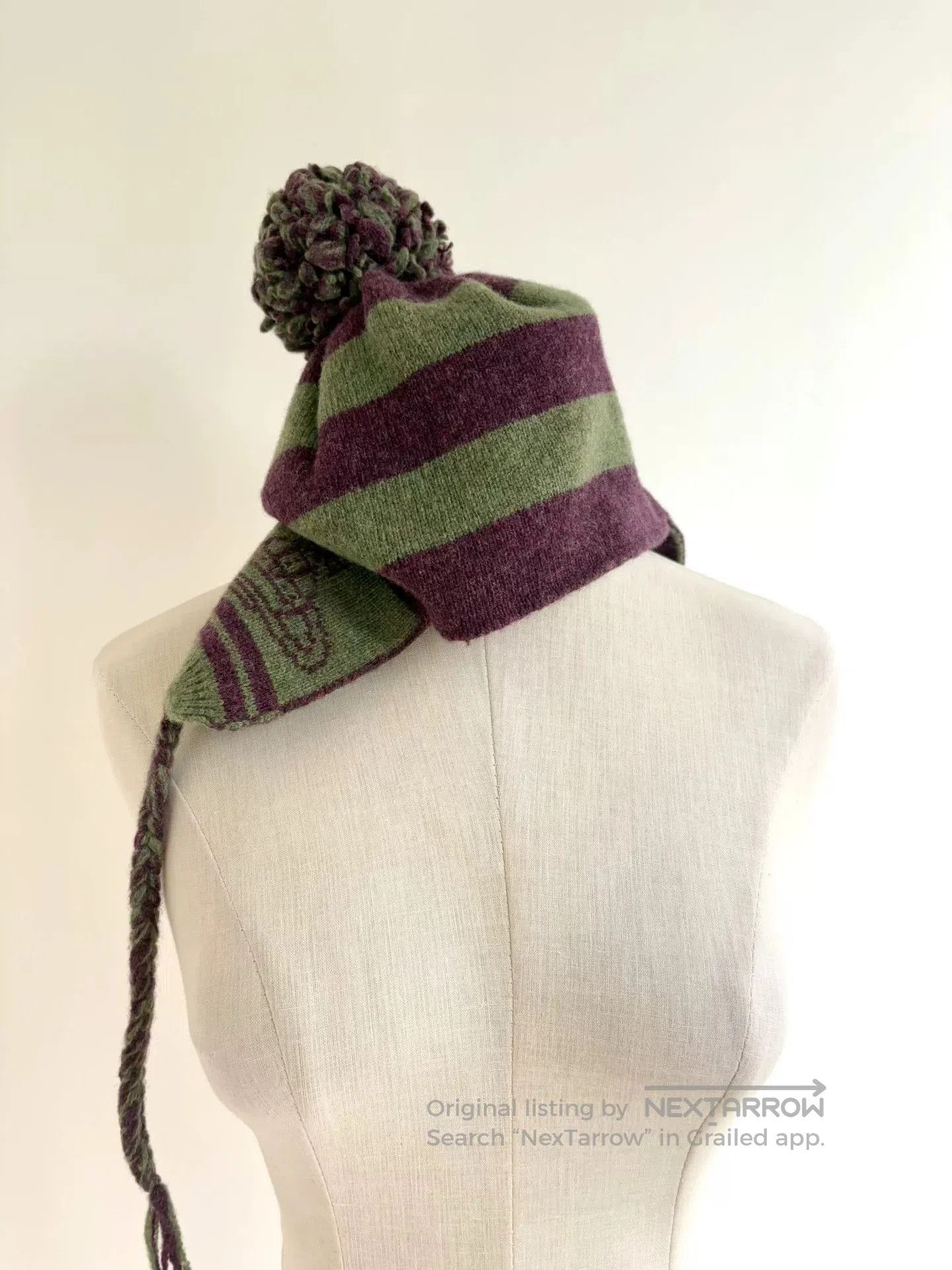 Vivienne Westwood vivienne westwood green striped earflap hat. Size ONE SIZE - 4 Thumbnail