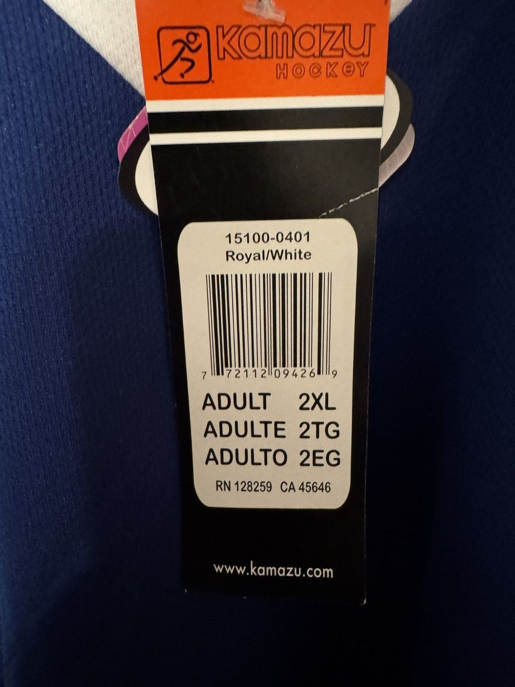 Kamakura Kamazu Blank Practice Hockey Jersey Blue Men’s Size XXL New Size US XXL / EU 58 / 5 - 4 Thumbnail