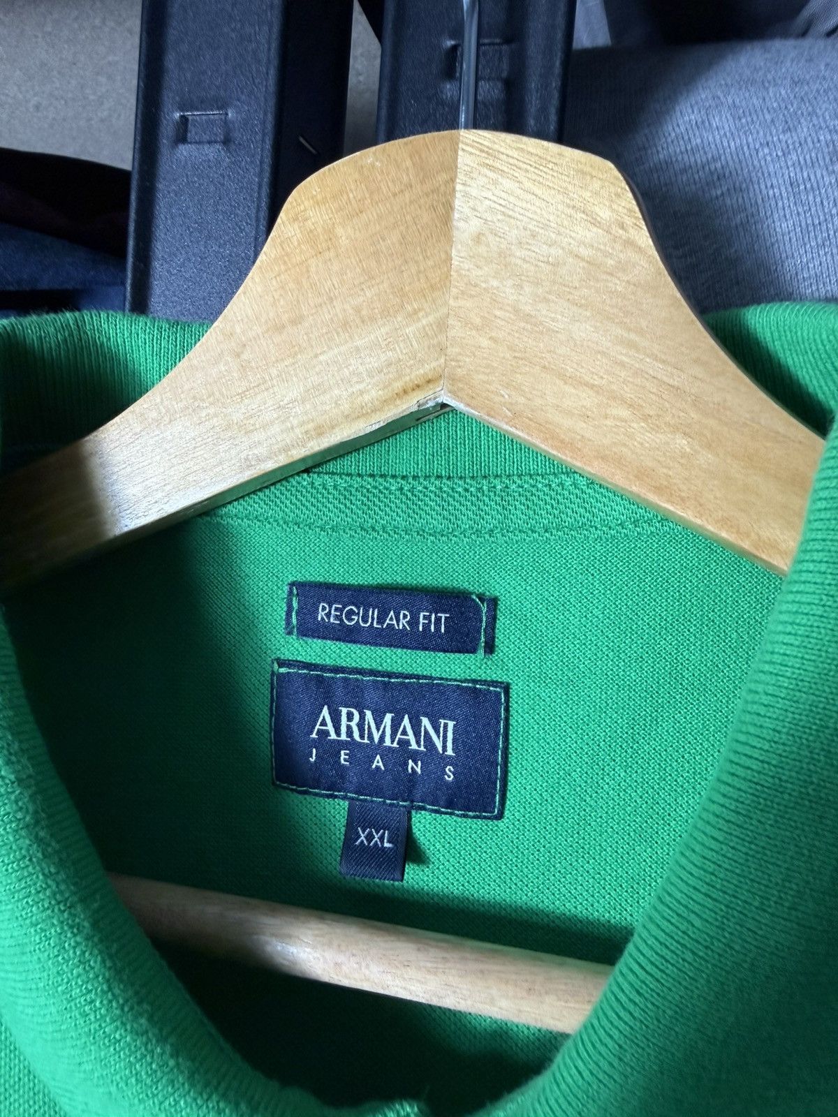 Armani Armani Jeans Polo Shirt Men XXL Green Regular Fit AJ Logo Size US XXL / EU 58 / 5 - 6 Thumbnail