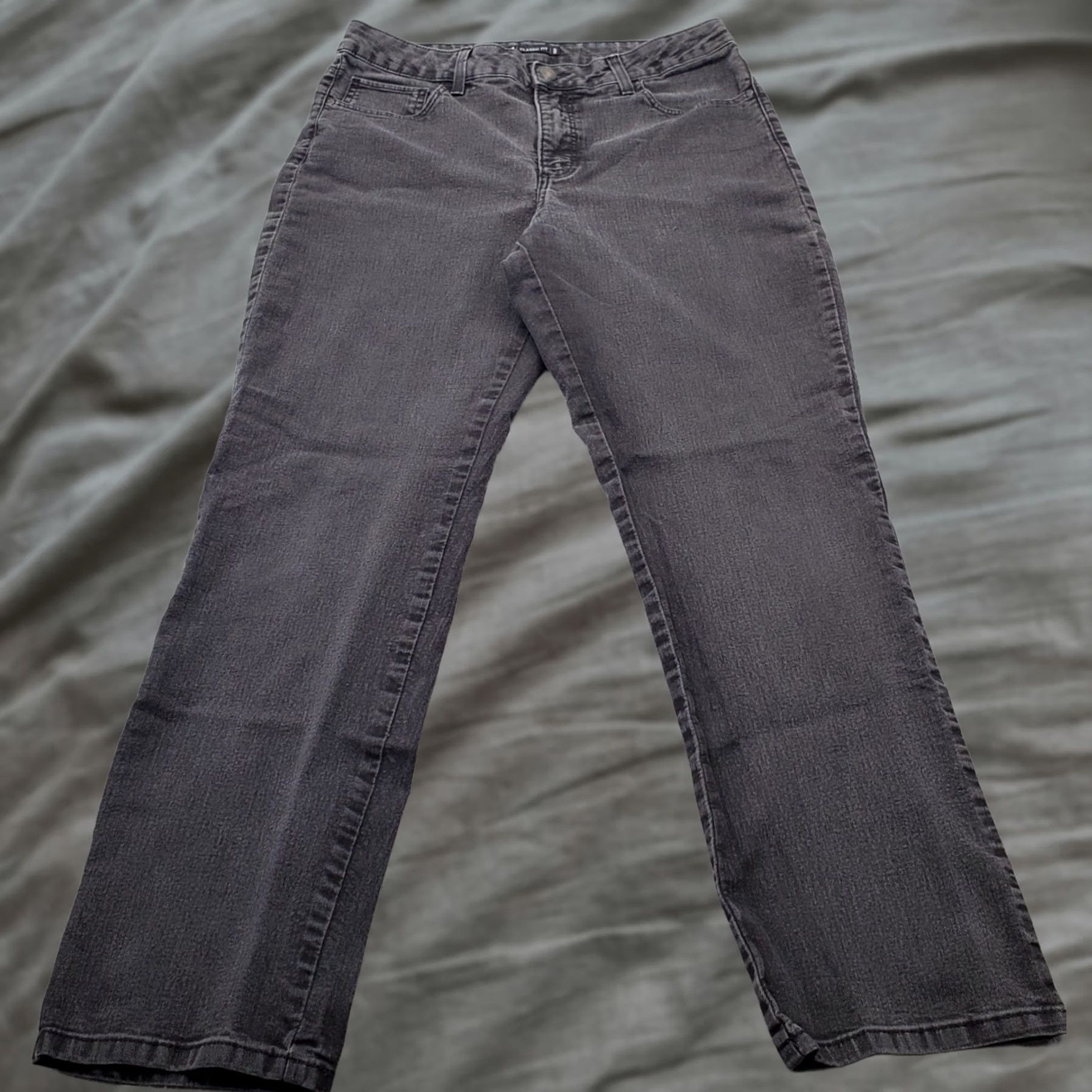Lee Lee Jeans Womens Black Denim Classic Fit Stretch Low Rise Straight Leg Jeans Size 30" / US 8 / IT 44 - 1 Thumbnail