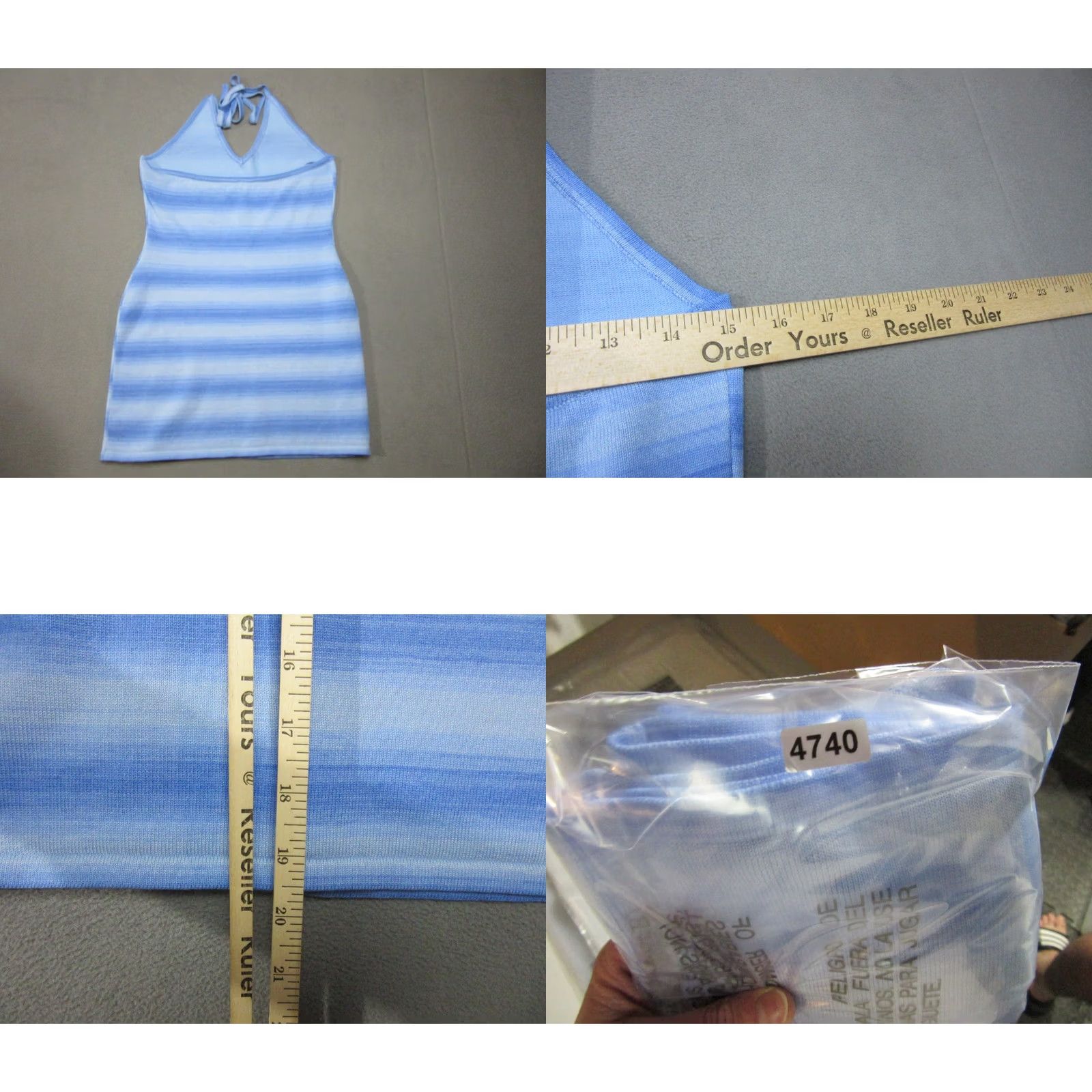 Cotton On Cotton On Mini Dress Womens Medium Blue Ombre Striped Hot Tropics Halter Neck Size M / US 6-8 / IT 42-44 - 8 Thumbnail