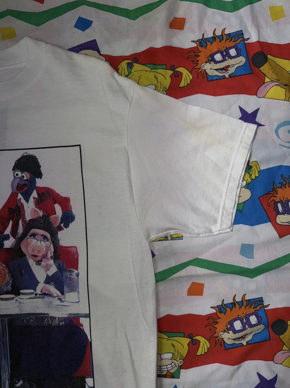 Tultex NOS Vintage 90s Muppets Seinfeld Parody Frogfeld T- Shirt Size US L / EU 52-54 / 3 - 3 Thumbnail