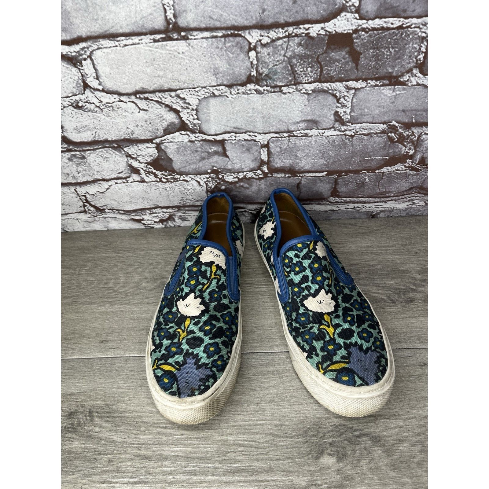 Coach Coach Cameron A01986 Aqua Blue Floral Fabric Slip Ons Shoes Size US 8 / IT 38 - 3 Thumbnail