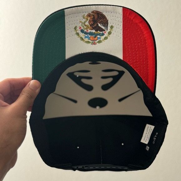 Designer MEXICO BLACK FLAT BILL SNAPBACK SUBLIMATED UNDER VISOR FLAG Size ONE SIZE - 5 Thumbnail