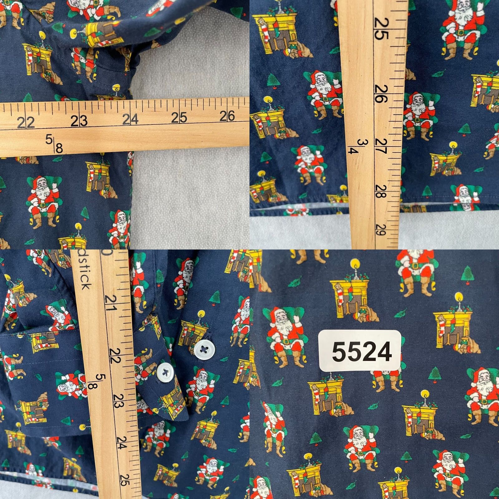 Vintage VINTAGE Maus & Hoffman Shirt Men Large Blue Santa Claus Print Button-Up Long Sleeve Holiday Georgia Pattern Fall Winter Spring Summer Size US L / EU 52-54 / 3 - 8 Thumbnail