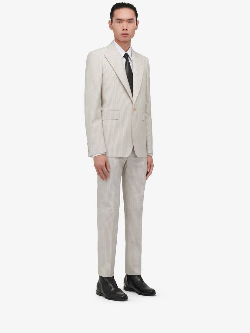 Alexander McQueen o1w1db10725 Neat Shoulder Single-Breasted Jacket in Ice Grey Size US M / EU 48-50 / 2 - 3 Thumbnail