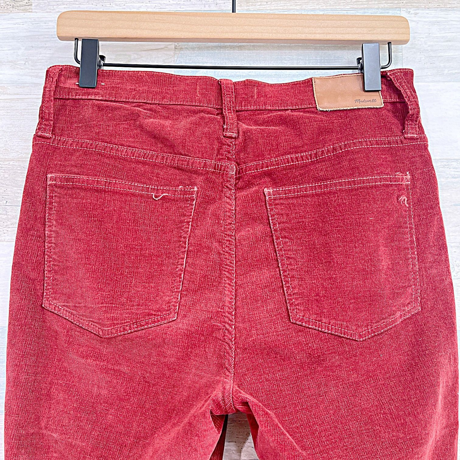 Madewell Madewell Corduroy 10" High Rise Skinny Jeans Red Womens 29P Size 28" / US 6 / IT 42 - 5 Thumbnail