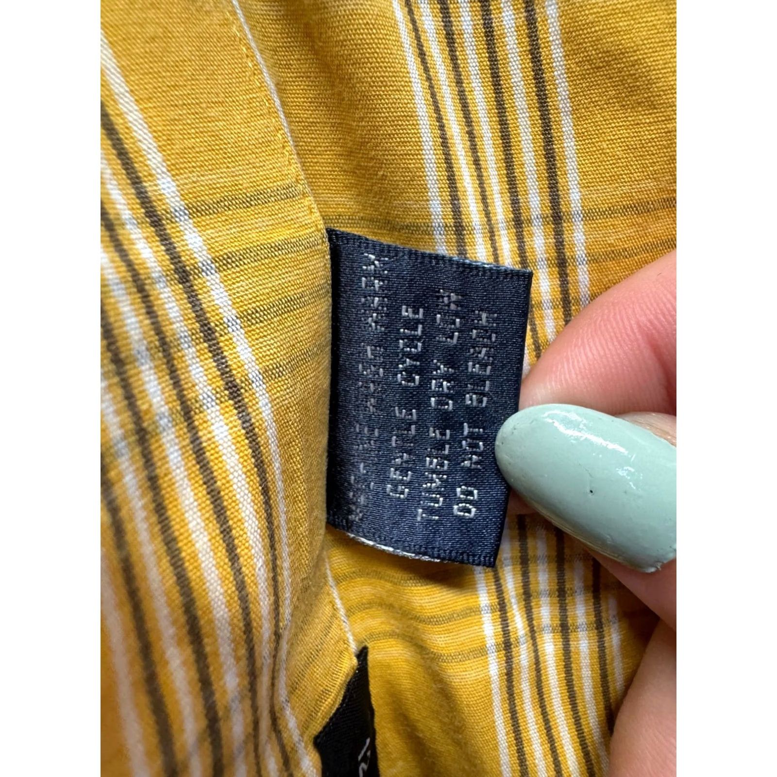 Faconnable VINTAGE Faconnable Shirt Button-Up Long Sleeve Yellow & White Plaid 100% Cotton Mens L Size US L / EU 52-54 / 3 - 7 Thumbnail
