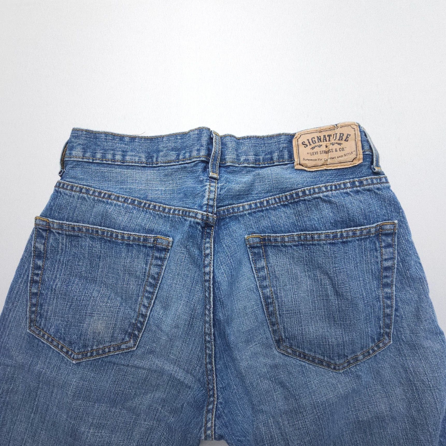 Levi's Y2K Levi's Signature Jeans Mens Straight Leg 32x27.5 Blue Cotton Denim 5-Pocket Regular Fit Vintage: No"} Size US 32 / EU 48 - 4 Thumbnail