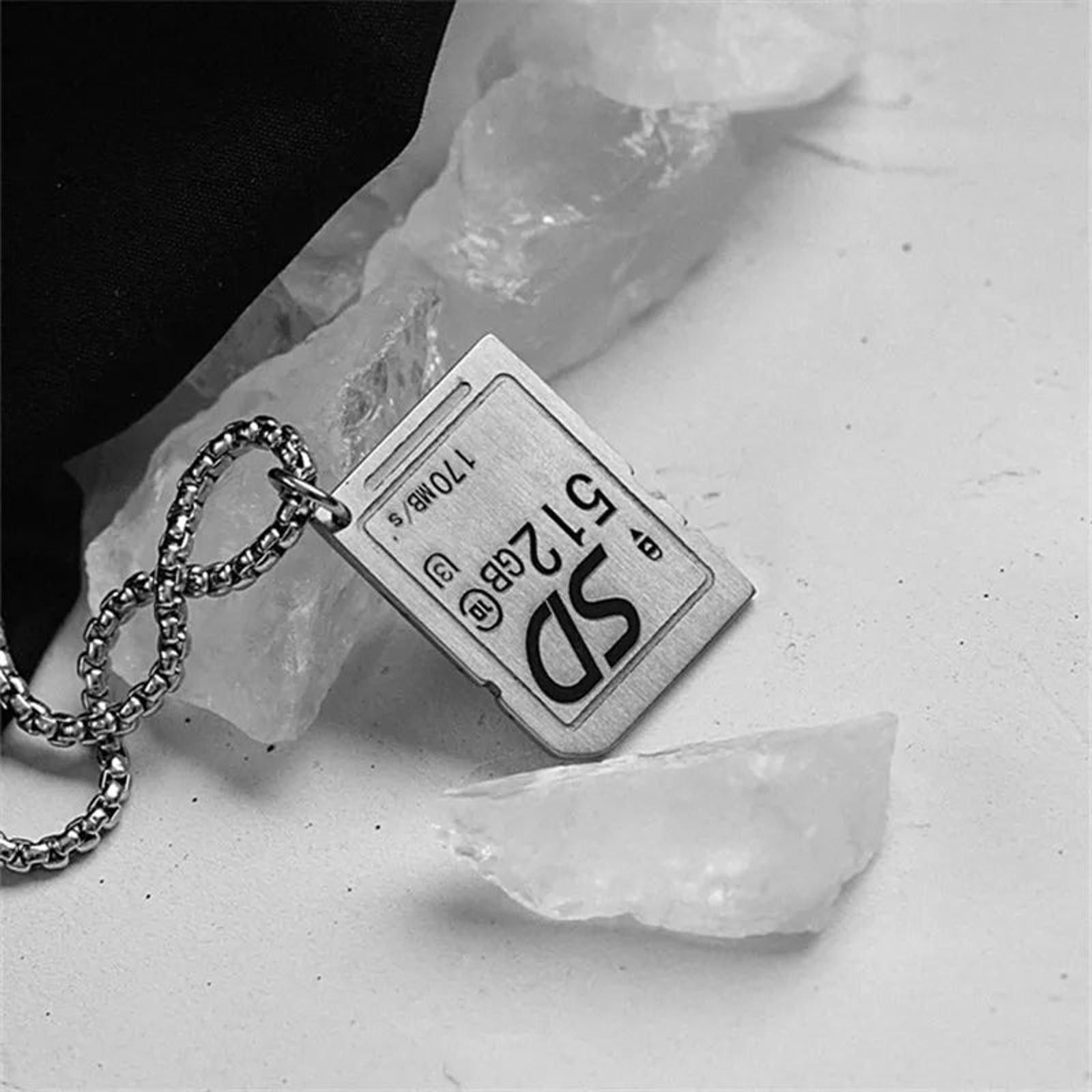 Jewelry SD Card Memory Card Pendant Necklace Size ONE SIZE - 6 Thumbnail