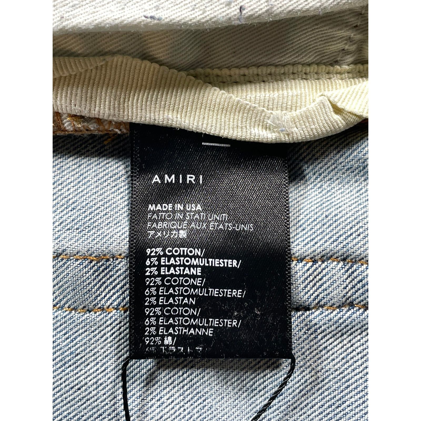 Amiri Amiri 'Art Patchwork' Light Wash Jeans Size US 32 / EU 48 - 6 Thumbnail