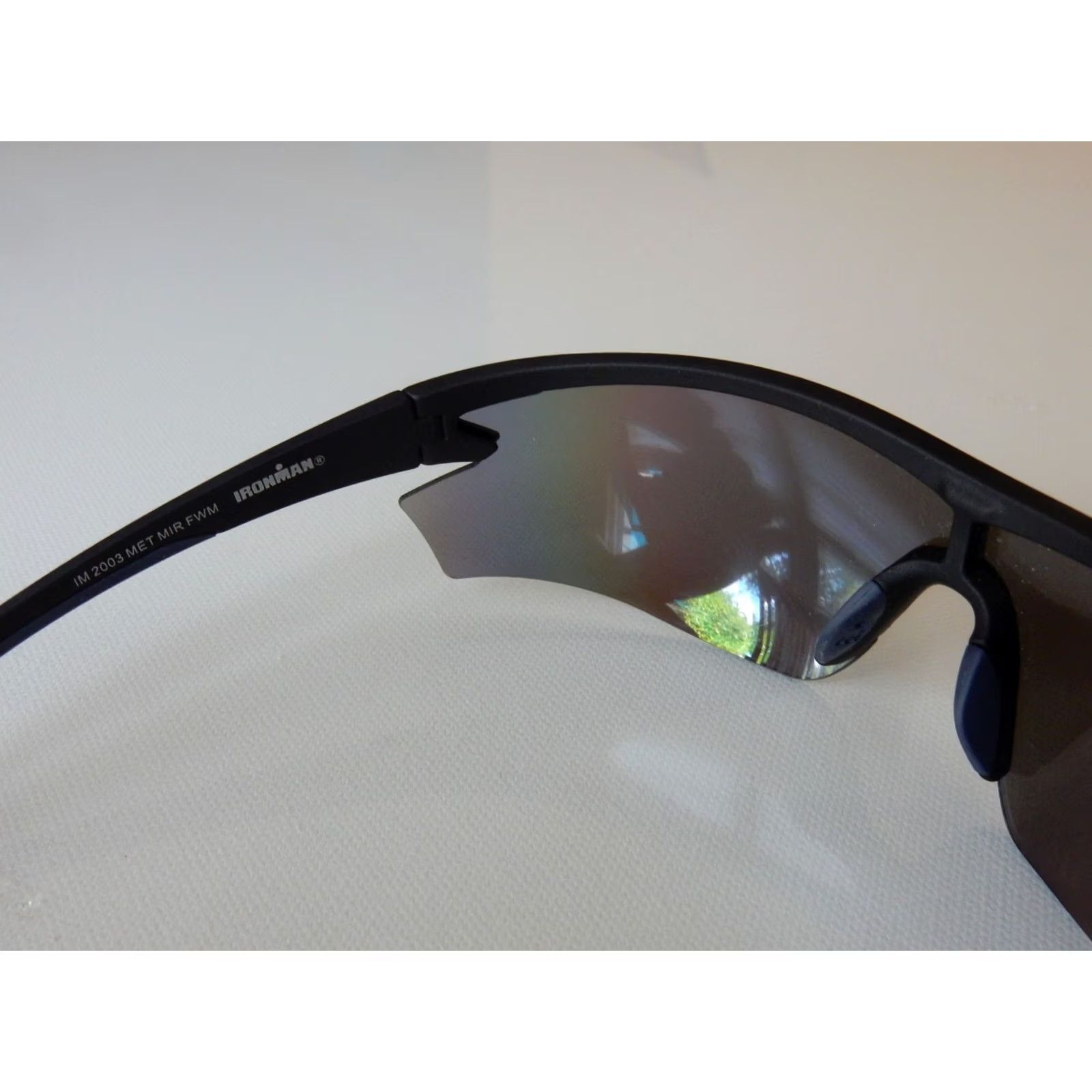 Vintage Ironman Sunglasses 2003 Shield Men Gray Frame Clip Adjustable IRONMAN Shield Sunglasses Mens Size ONE SIZE - 5 Thumbnail