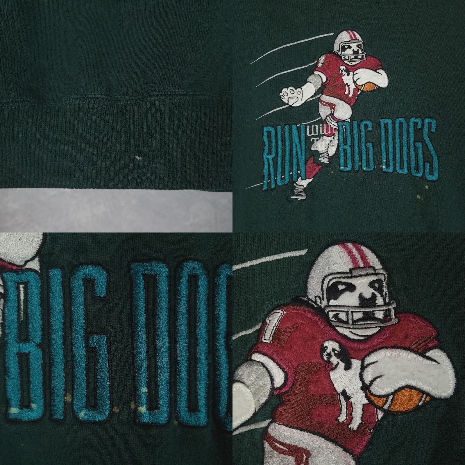 Big Dogs VINTAGE Big Dogs Sweatshirt Mens XL Green Crewneck 90s 2000s Graphic Football Dog Run With The Big Dogs SVG Size US XL / EU 56 / 4 - 9 Thumbnail