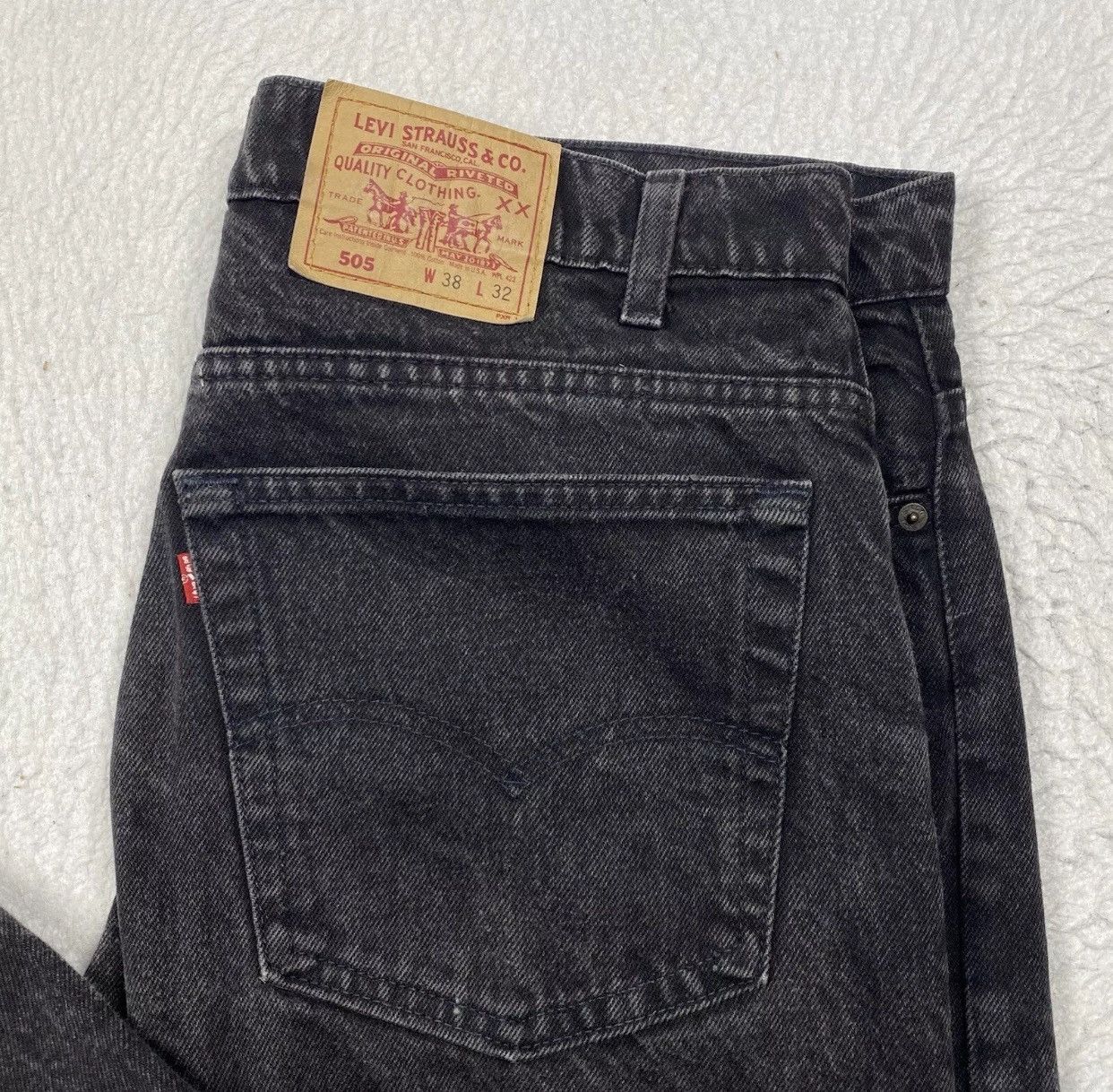 Levi's Vintage Levi 505 Black Denim Jeans USA 38X32 Actual 36X32 Size US 36 / EU 52 - 2 Thumbnail