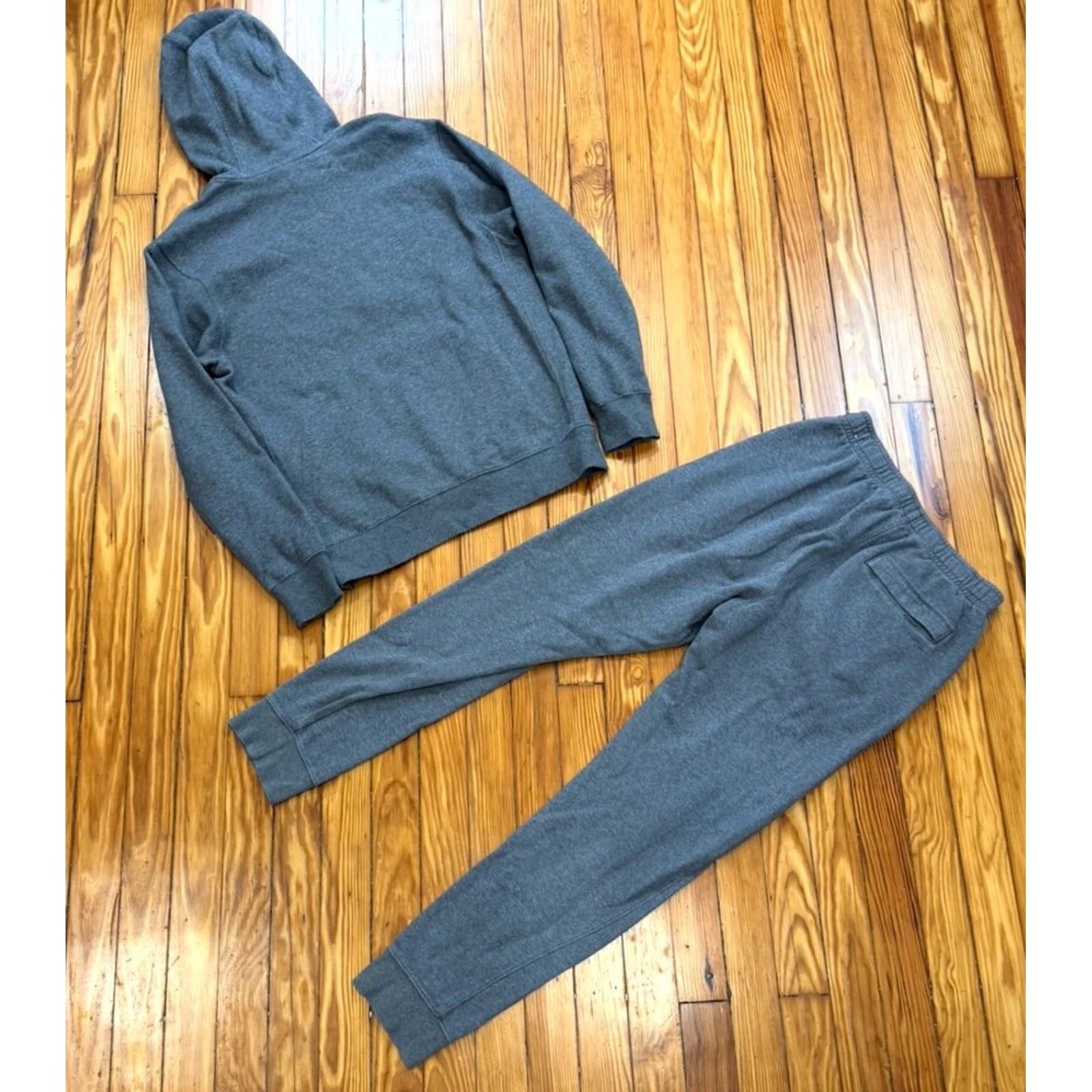Nike Nike Sportswear Club Fleece Hoodie & Pants Set Sweatpants Gray Gray M Medium Men Sweatsuit 90s Y2K Club Fleece Hoodie Pants Set Tracksuit Nike Size US M / EU 48-50 / 2 - 2 Thumbnail