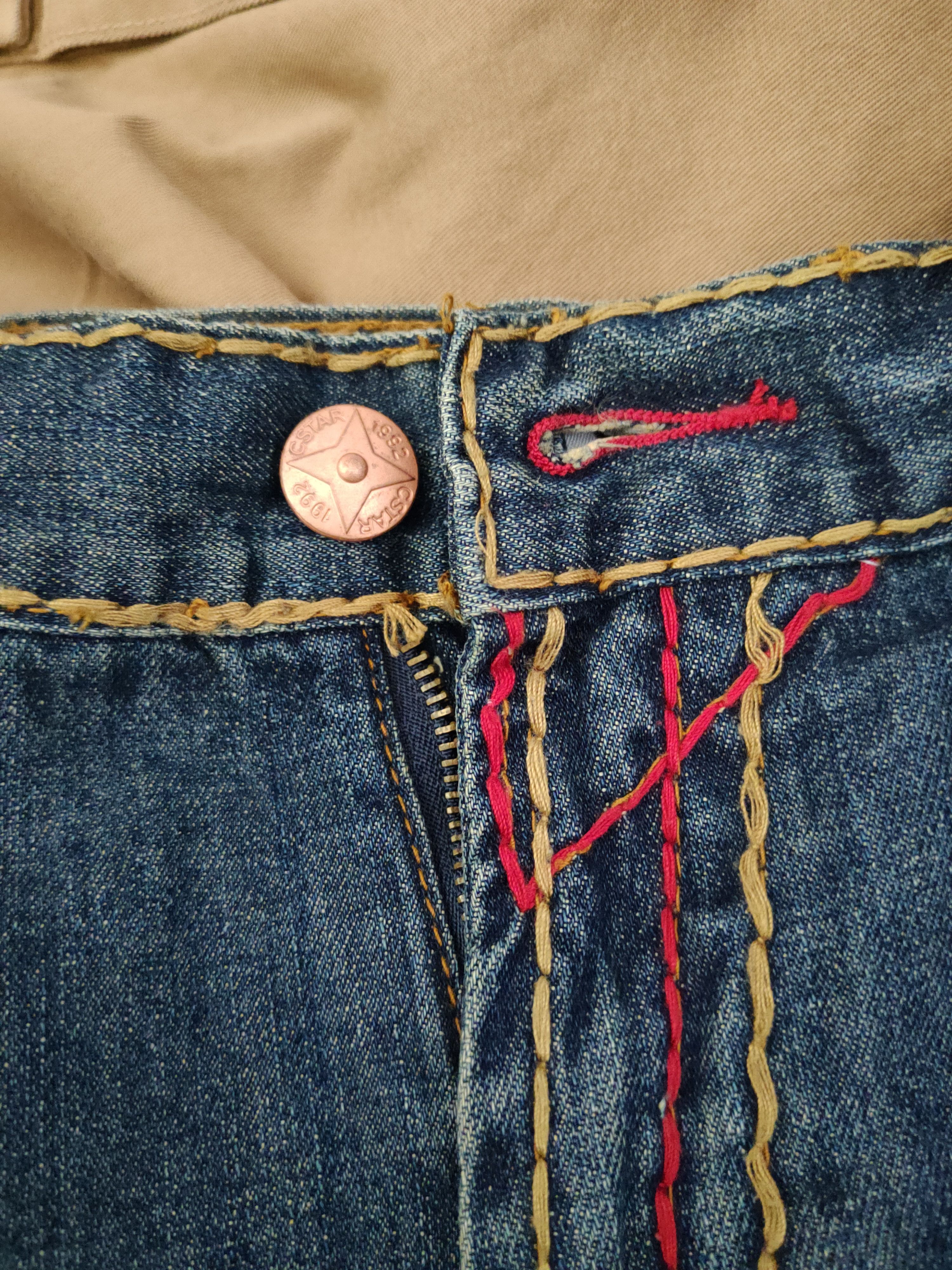 Japanese Brand DL Cstar Blue faded vintage Distressed Ripped Jeans #380 Size US 40 / EU 56 - 22 Thumbnail