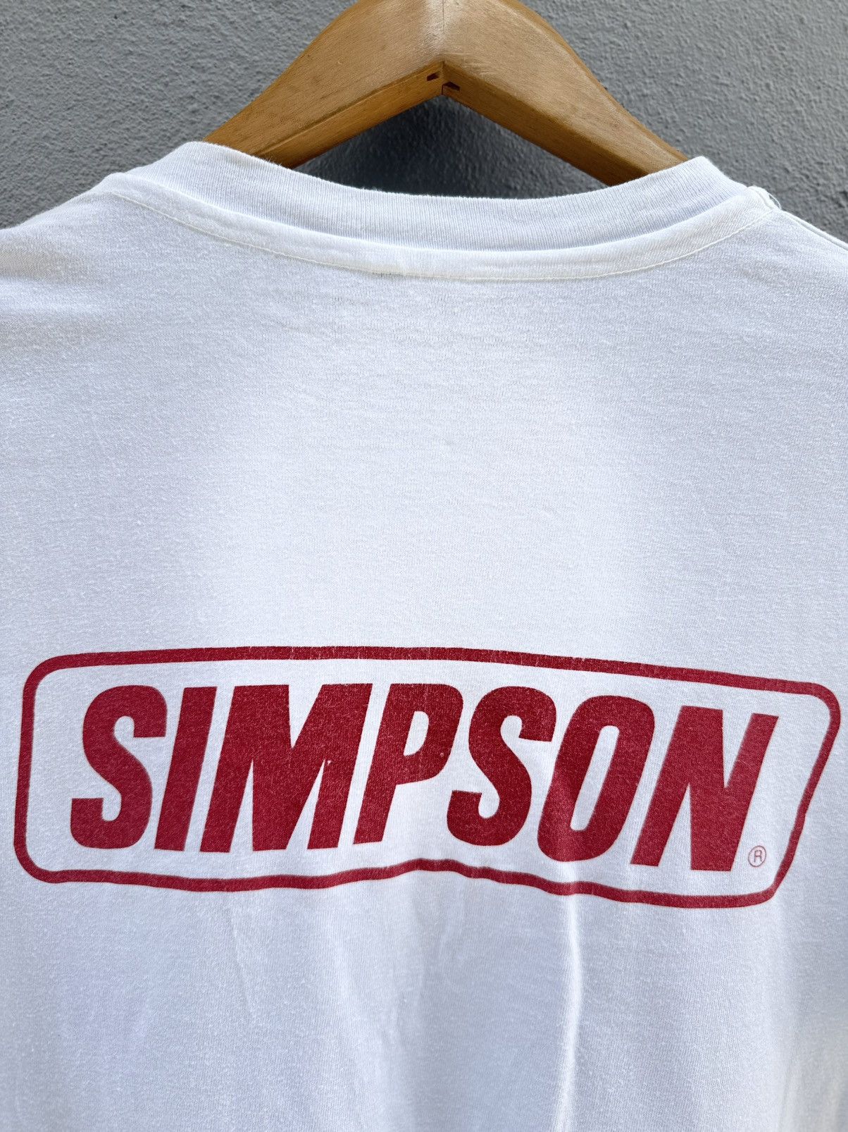 Hanes Vintage 90s Simpson Race Product Racing Tee Size US L / EU 52-54 / 3 - 4 Thumbnail
