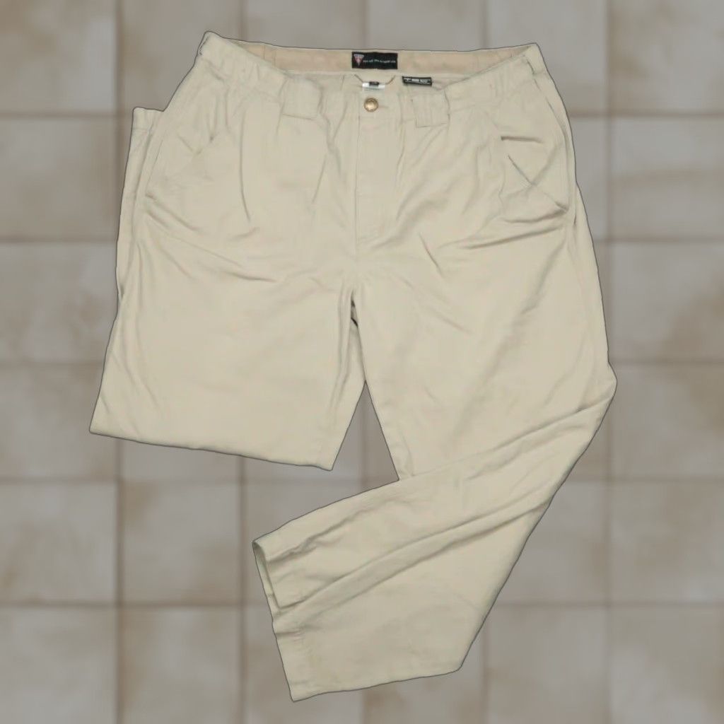VINTAGE Scottevest Cargo Pants Men 38x30 Khaki Tan Travel Casual Workwear Straight Inseam 30 Men