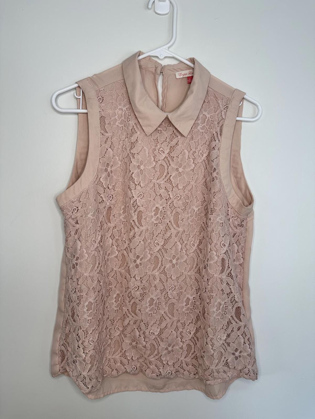 English Laundry English Laundry Blush Lace Tank - Sz. M Size M / US 6-8 / IT 42-44 - 1 Thumbnail
