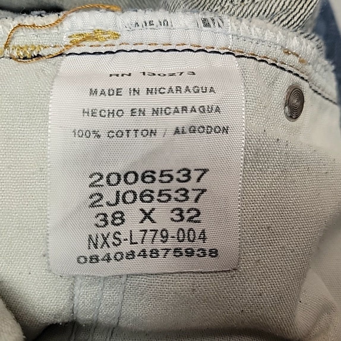 Lee Lee Jeans Men 38x32 Blue Denim Relaxed Fit Straight Leg Med Wash Premium Select Jeans Men 38 Blue Denim Relaxed Straight 90s USA American Mens Size US 38 / EU 54 - 5 Thumbnail